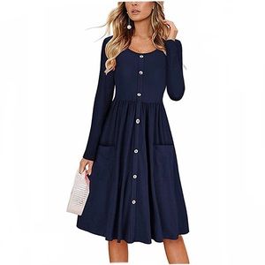 SALE!!! NWT NAVY BLUE DRESS WITH POCKETS